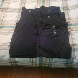GAP Men's Black Tank Tops - Set of 5